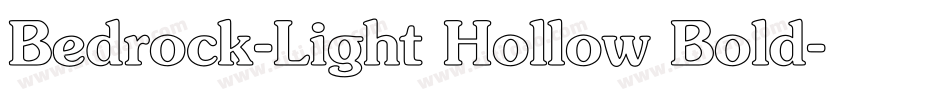 Bedrock-Light Hollow Bold字体转换